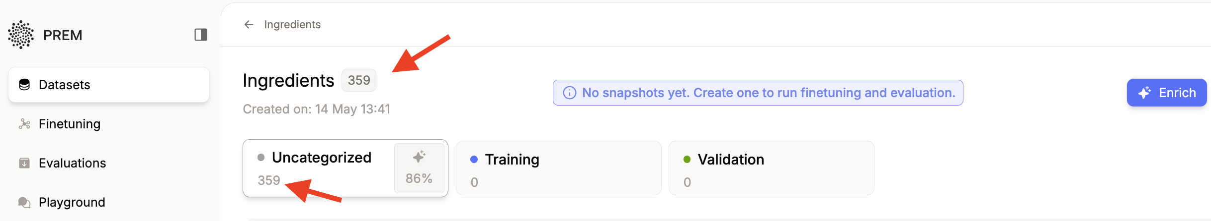 GIF of waiting for the data augmentation to complete
