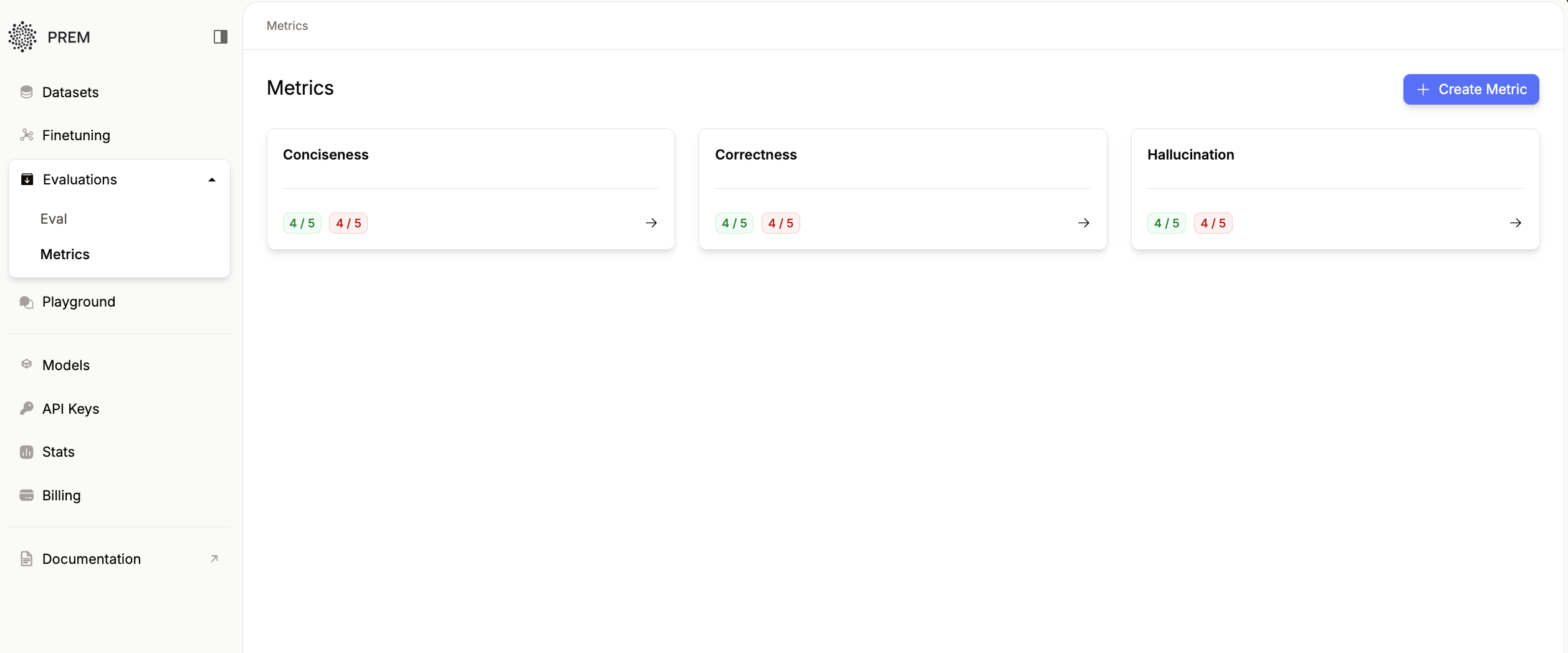 Image of the metrics